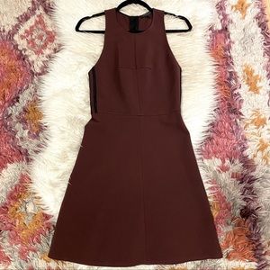 rag & bone Sleeveless Mini Dress in Deep Brown